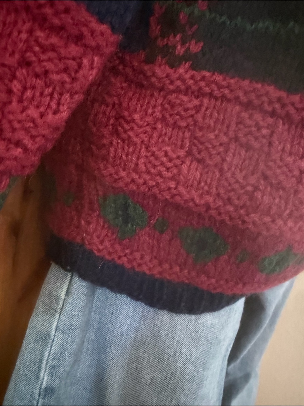 VTG 90s Studio Michelle Stuart Chunky Hand Knit Shetland Wool Oversized Sweater - Picture 8 of 14